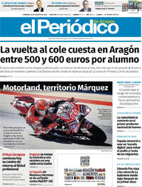 Portada El Periódico Aragón 2026-08-30