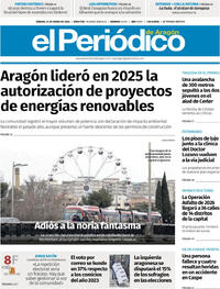 Portada El Periódico Aragón 2026-01-31