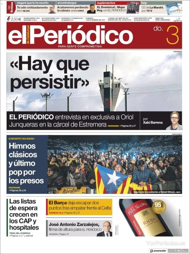Portada Diario de Sevilla 2017-12-03