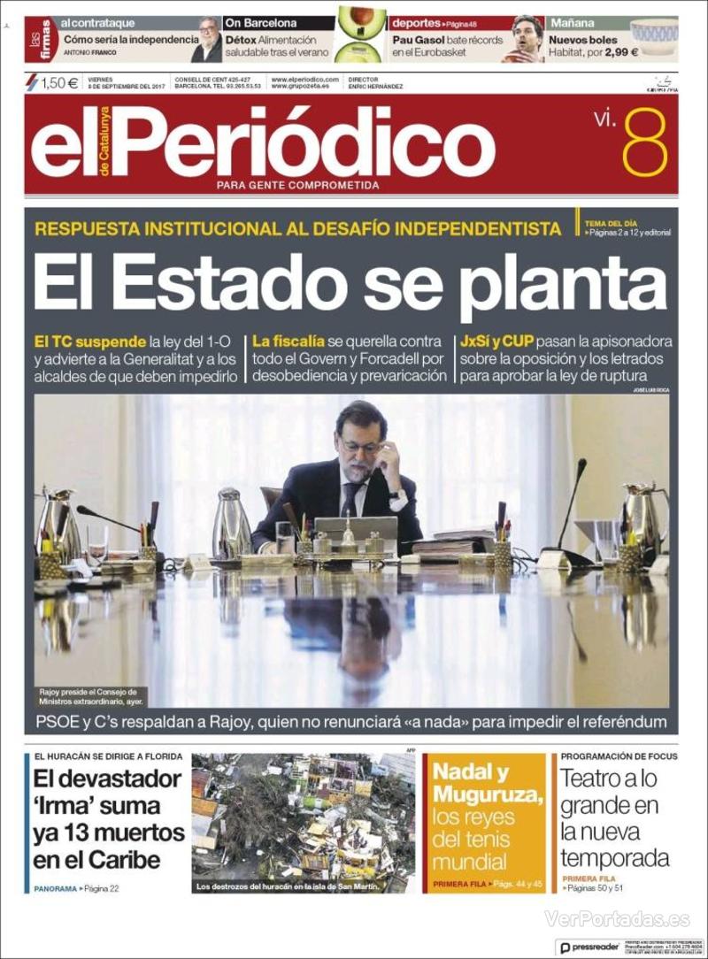 Portada Diario de Sevilla 2017-09-08
