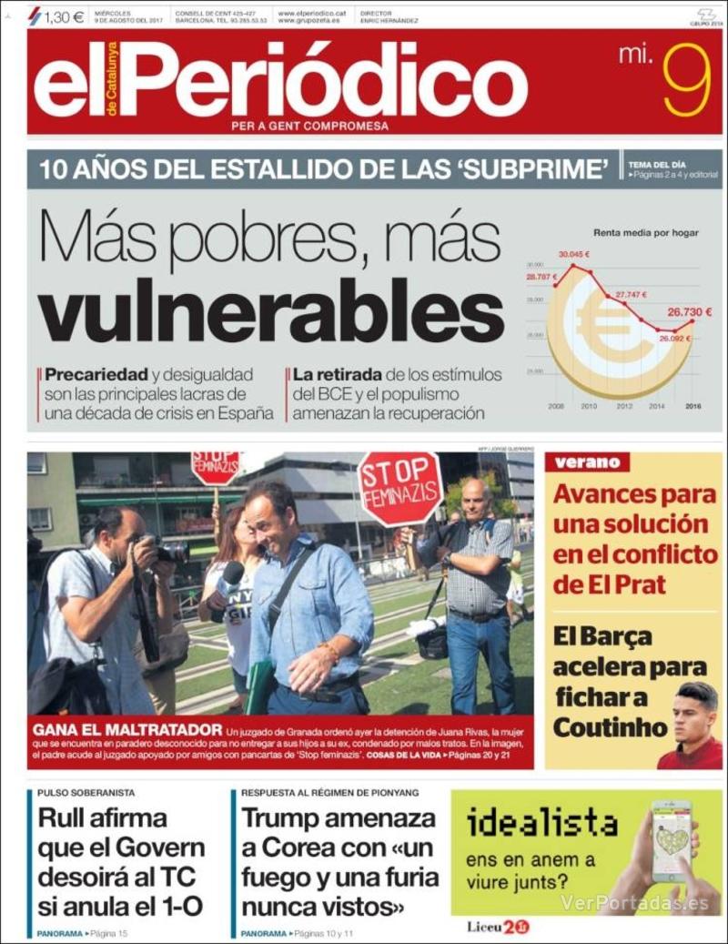 Portada Diario de Sevilla 2017-08-09