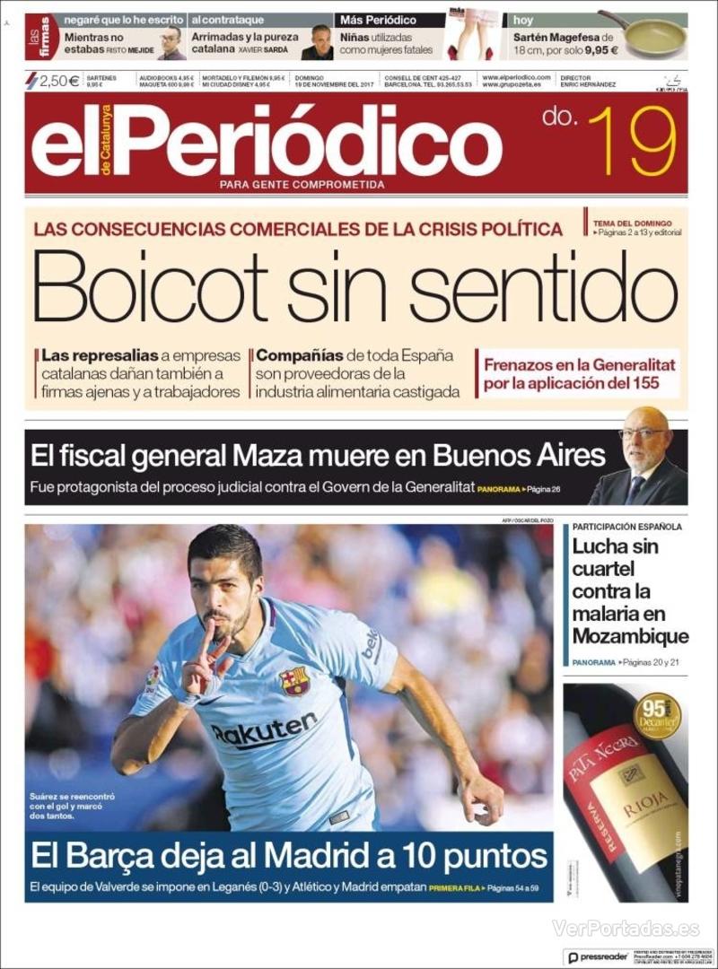 Portada Diario de Sevilla 2017-11-19
