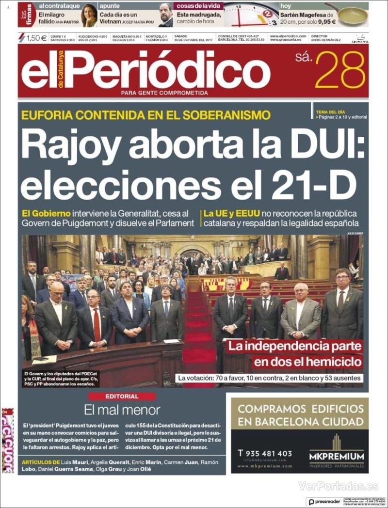 Portada Diario de Sevilla 2017-10-28