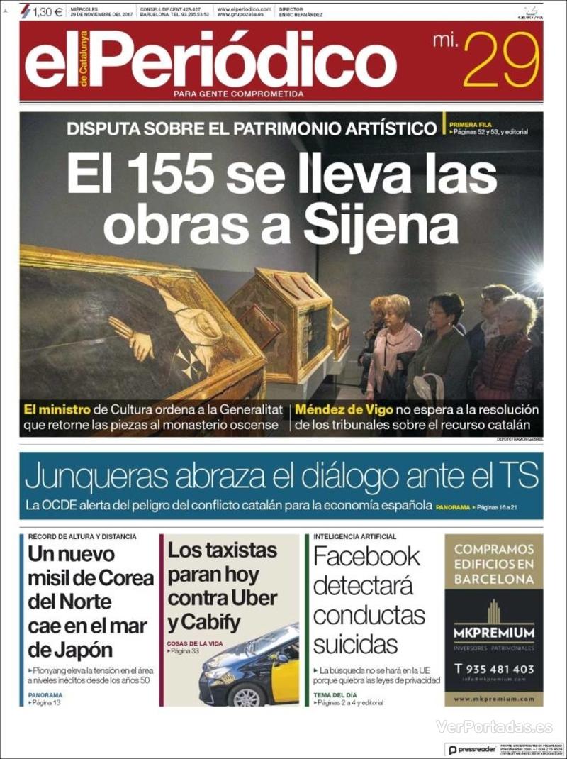 Portada Diario de Sevilla 2017-11-29