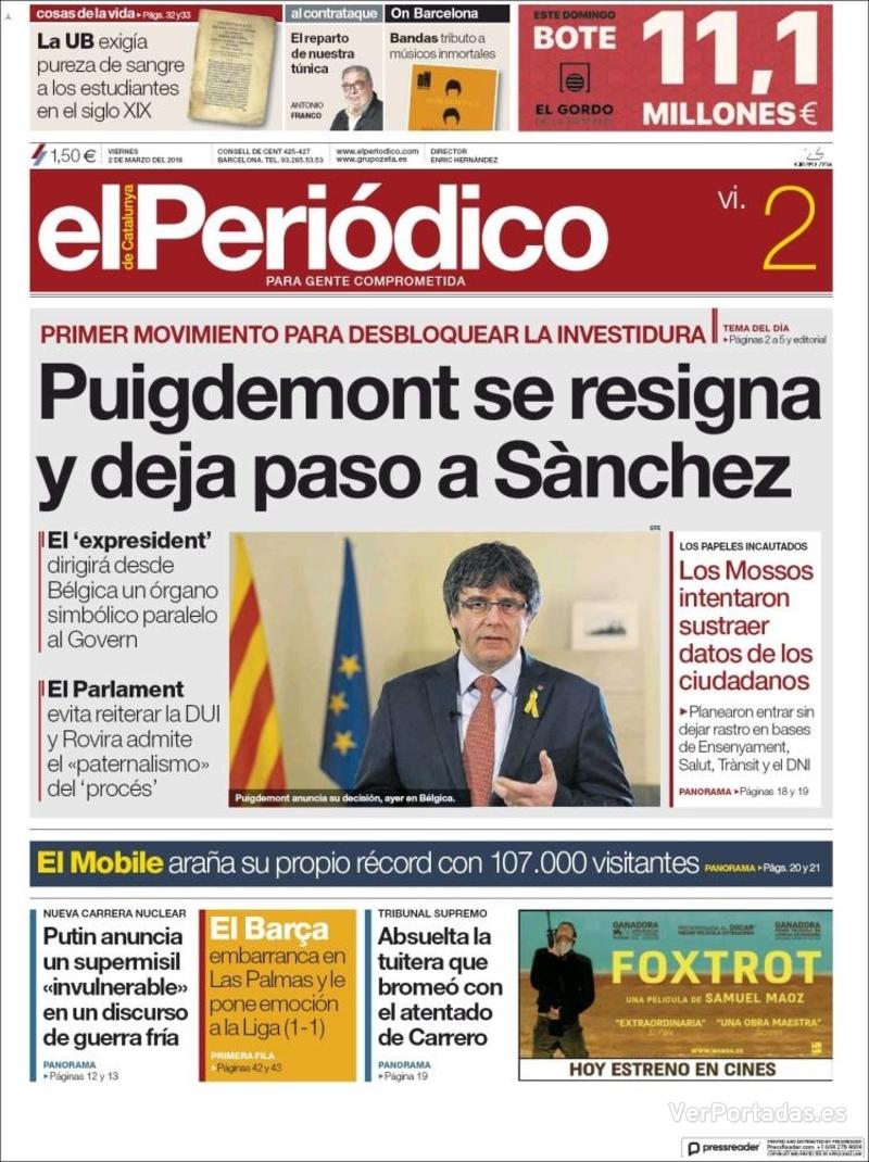 Portada Diario de Sevilla 2018-03-02