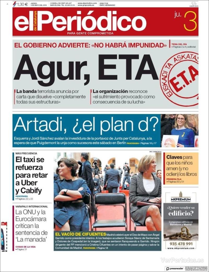 Portada Diario de Sevilla 2018-05-03