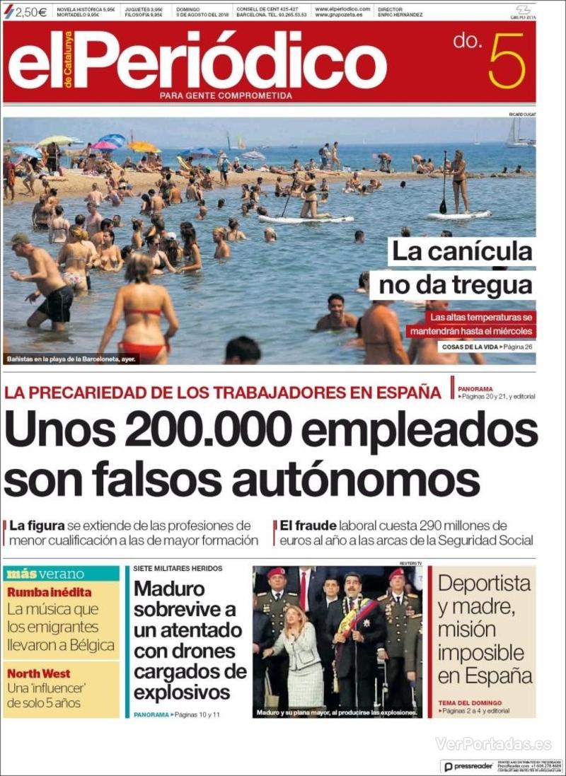 Portada Diario de Sevilla 2018-08-05