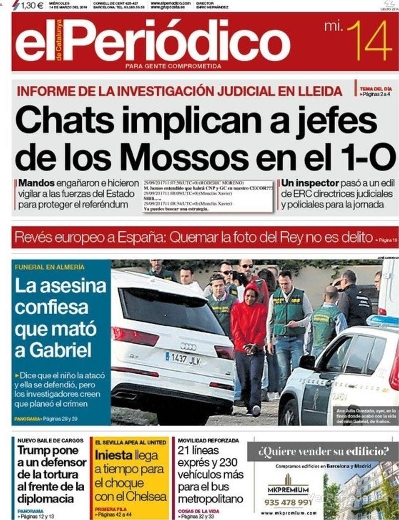 Portada Diario de Sevilla 2018-03-14