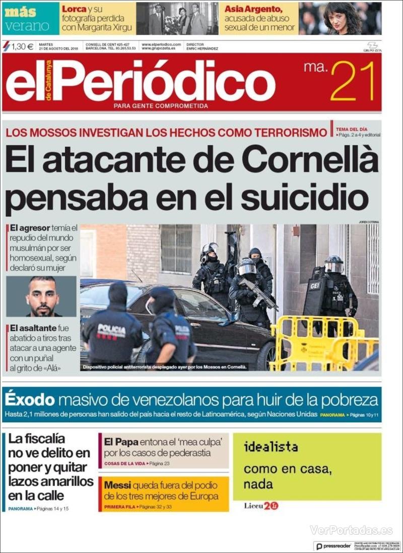 Portada Diario de Sevilla 2018-08-21