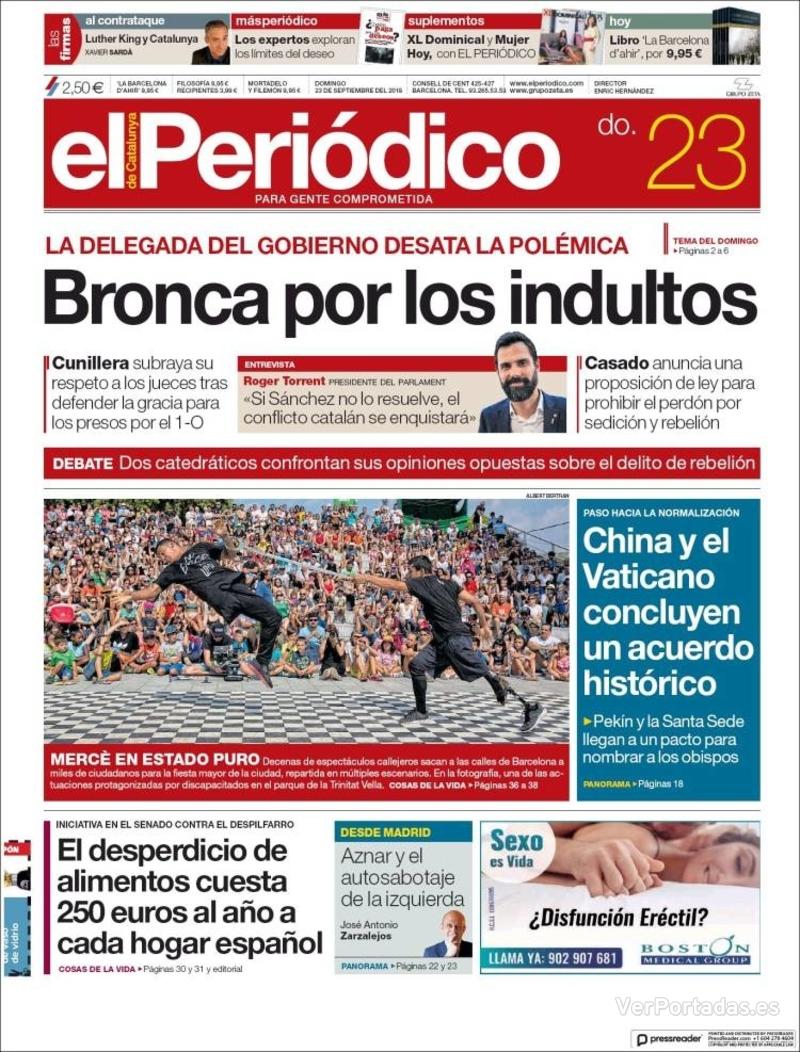 Portada El Periódico 2018-09-24