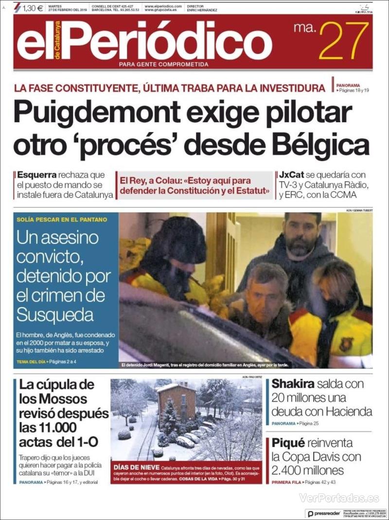 Portada Diario de Sevilla 2018-02-27