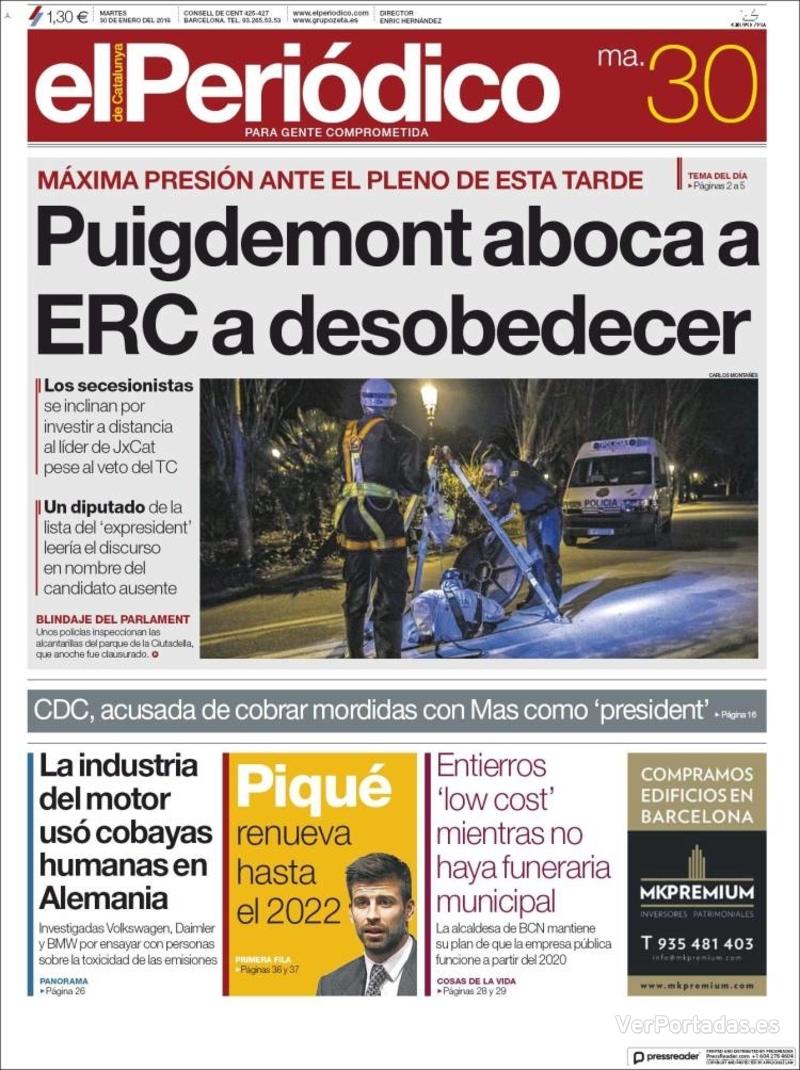 Portada Diario de Sevilla 2018-01-30