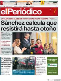 Portada El Periódico 2018-12-07