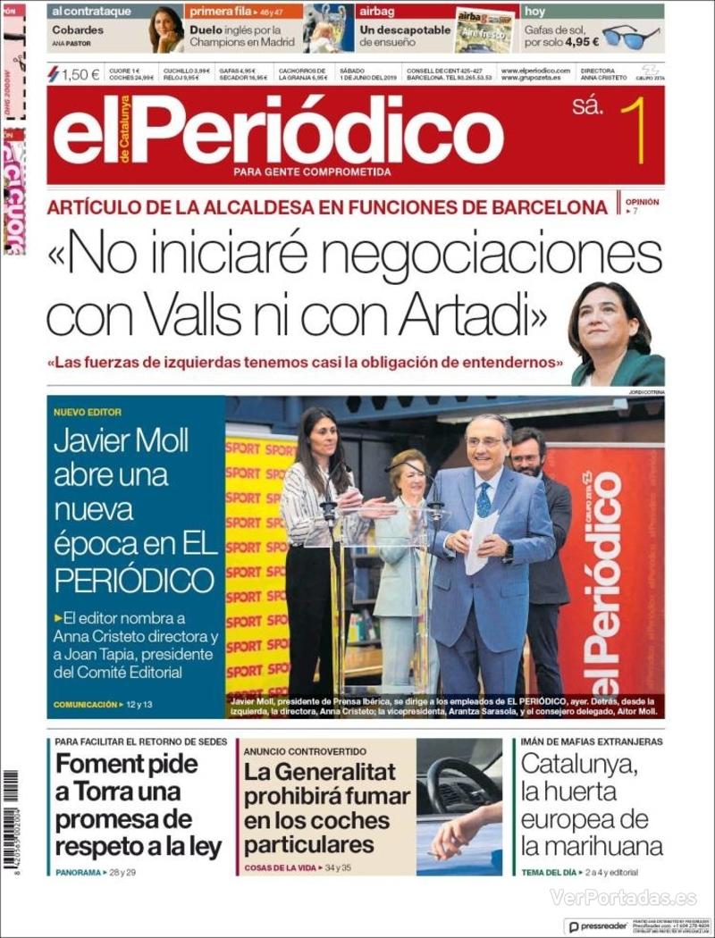 Portada El Periódico 2019-06-02