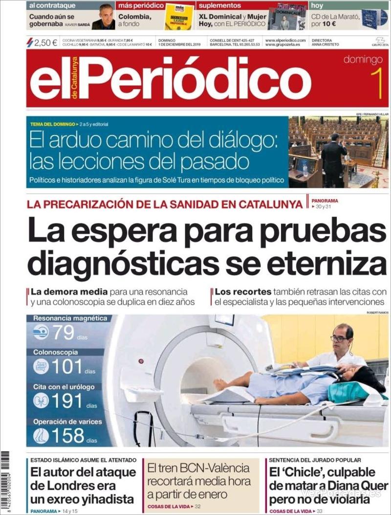 Portada El Periódico 2019-12-02