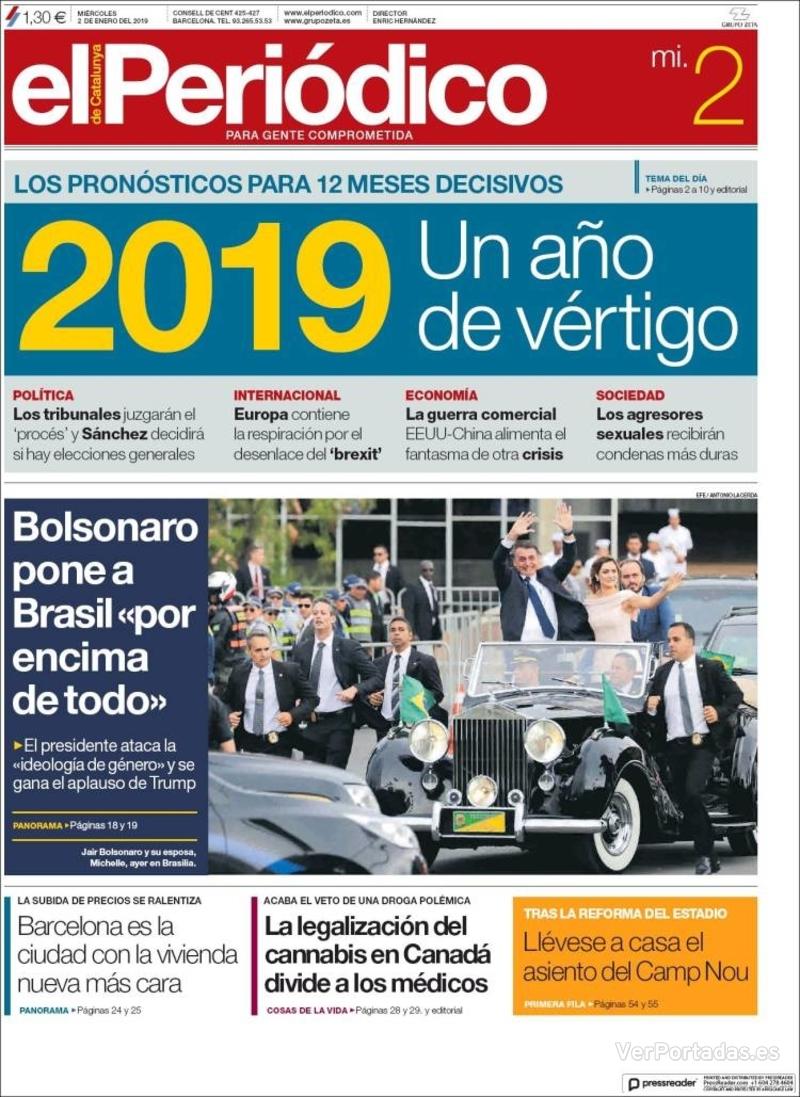 Portada El Periódico 2019-01-03