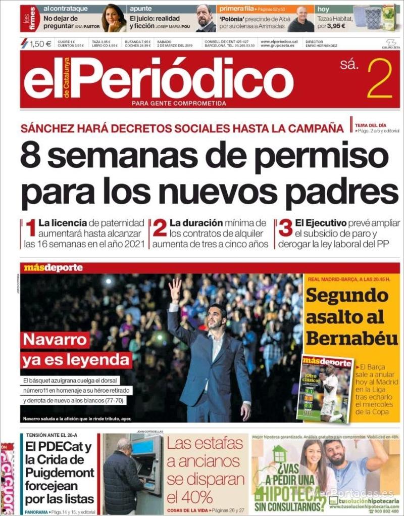 Portada El Periódico 2019-03-03
