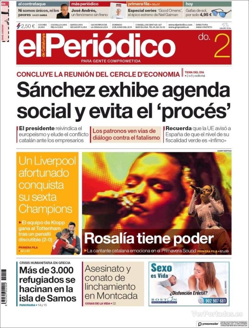 Portada El Periódico 2019-06-03