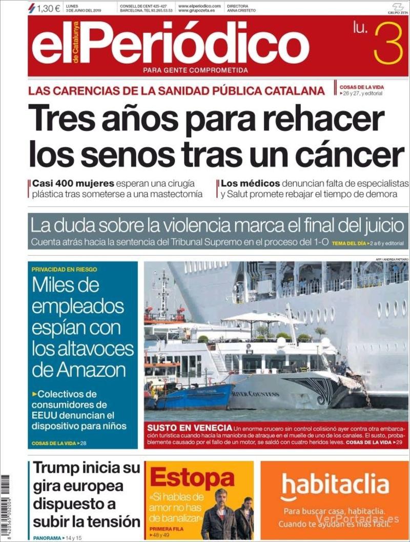 Portada El Periódico 2019-06-04