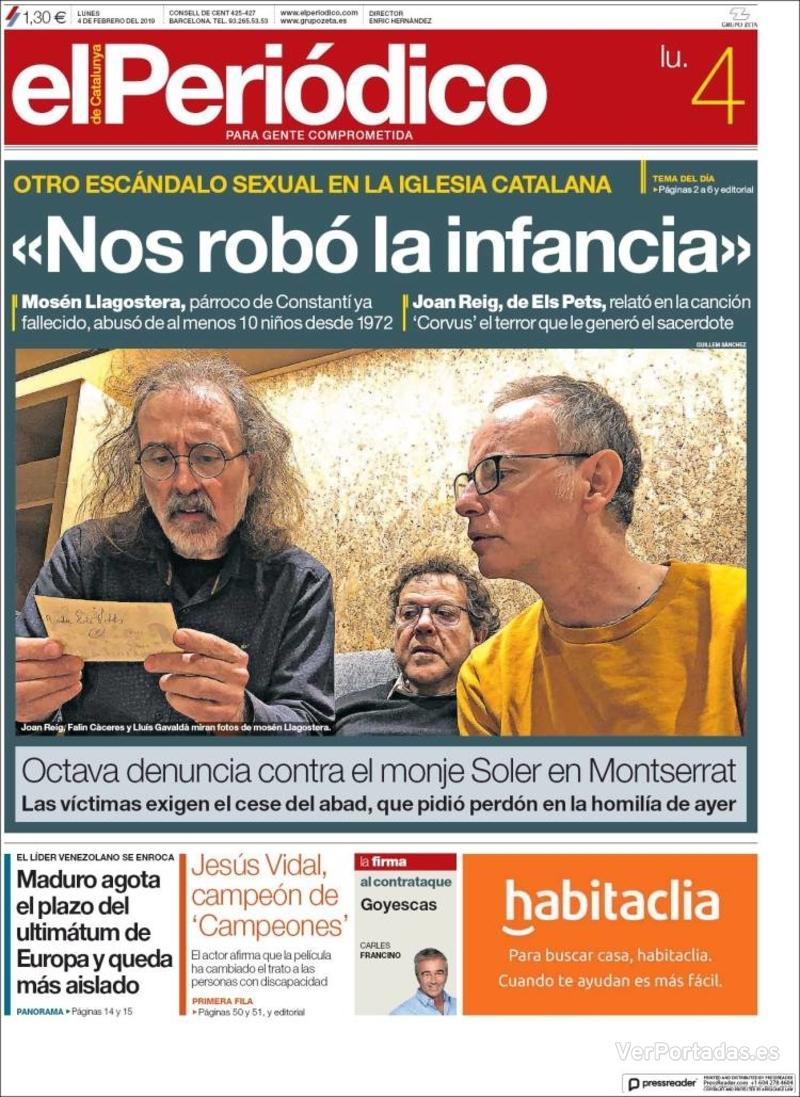 Portada El Periódico 2019-02-05
