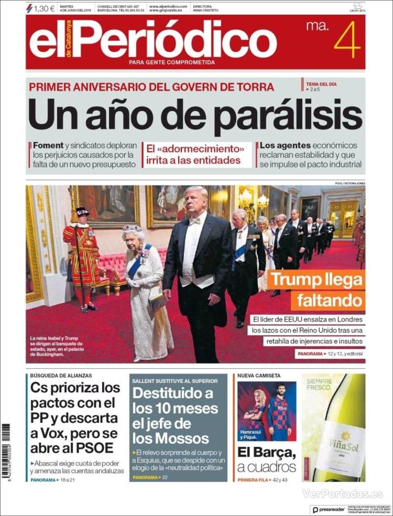 Portada El Periódico 2019-06-05