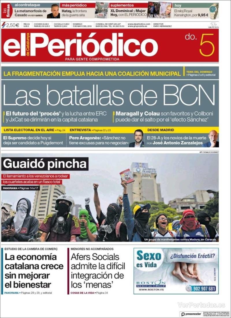 Portada El Periódico 2019-05-06