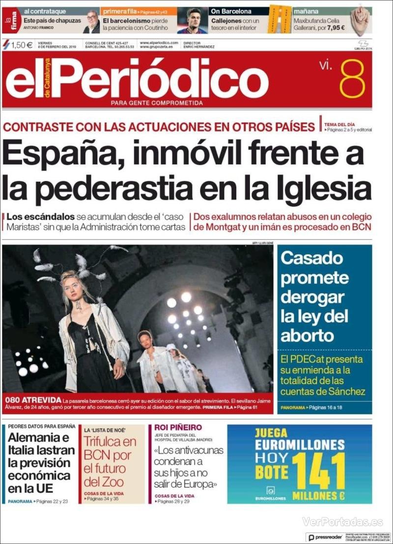 Portada El Periódico 2019-02-09