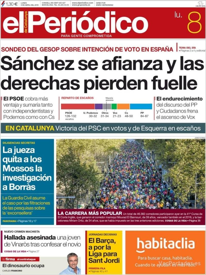 Portada El Periódico 2019-04-09