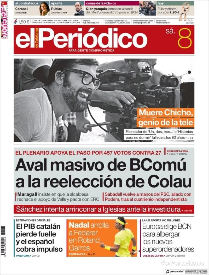 Portada El Periódico 2019-06-09