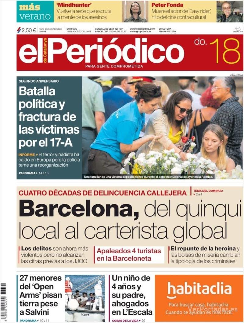 Portada Diario de Sevilla 2019-08-18