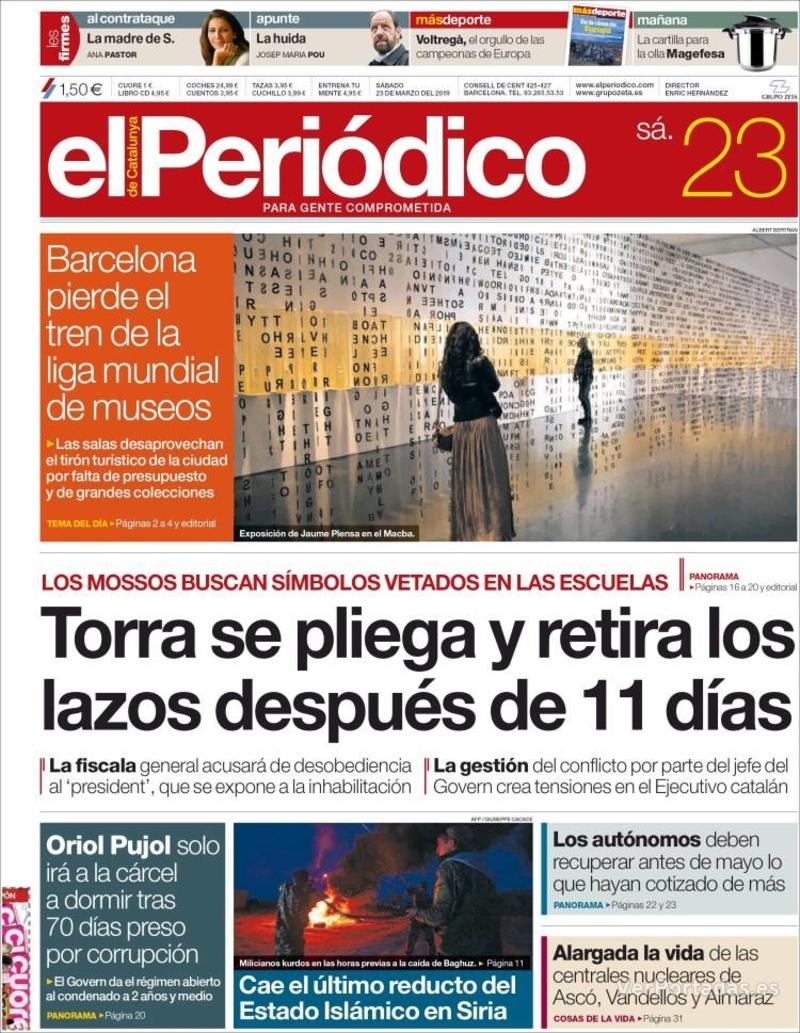 Portada El Periódico 2019-03-24