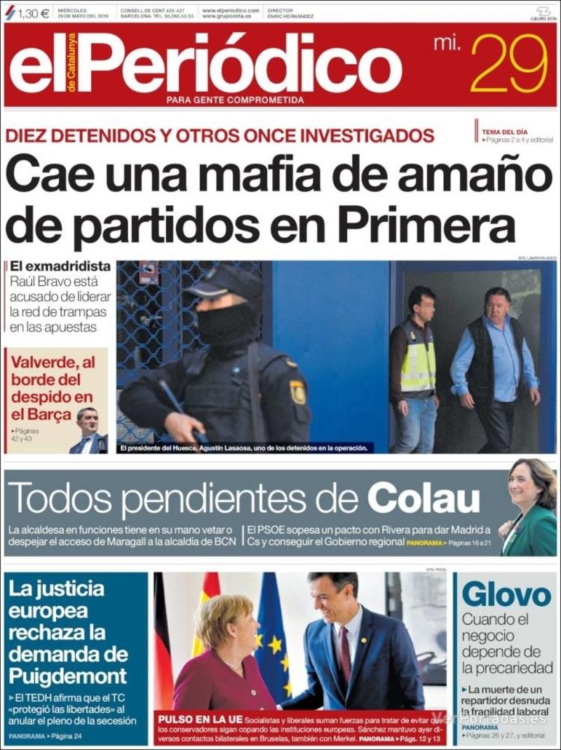 Portada El Periódico 2019-05-30