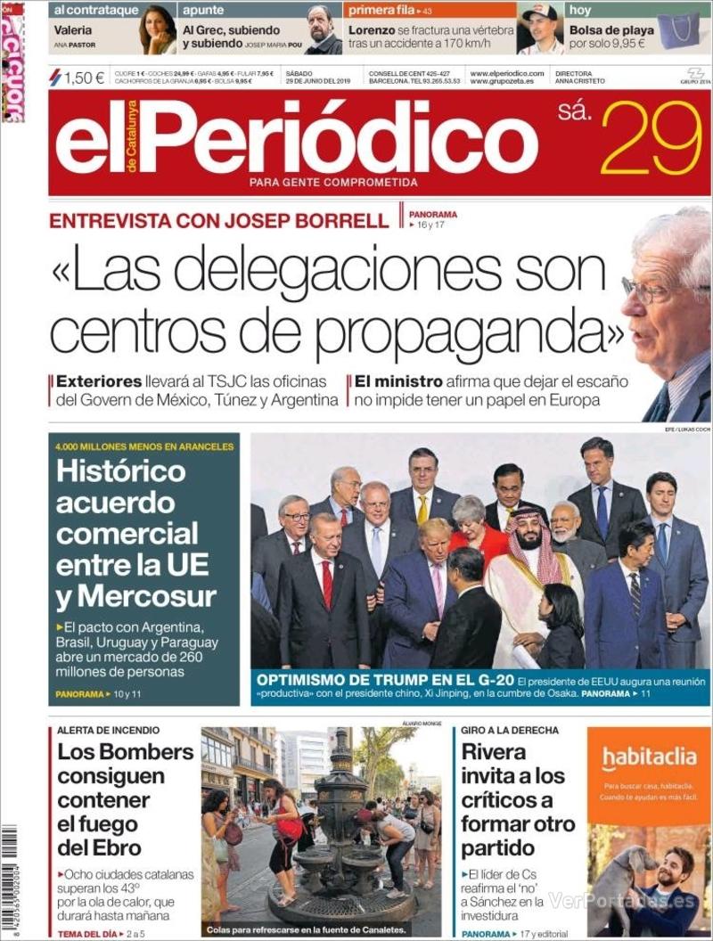 Portada El Periódico 2019-06-30
