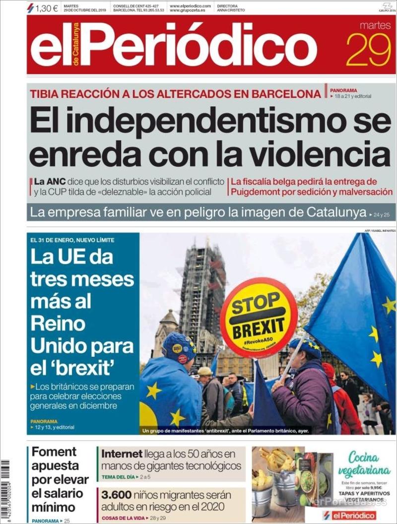 Portada El Periódico 2019-10-30