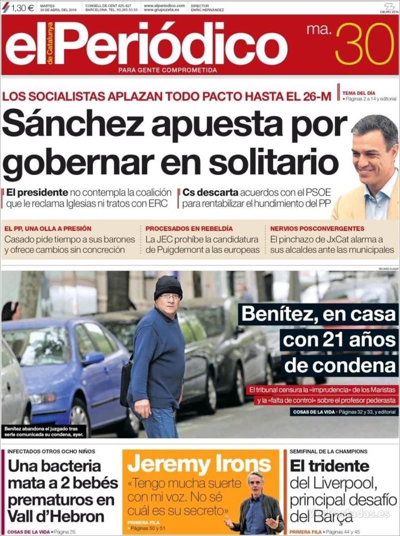 Portada El Periódico 2019-05-01
