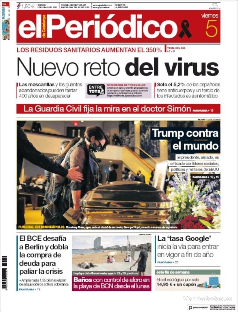 Portada El Periódico 2020-06-06