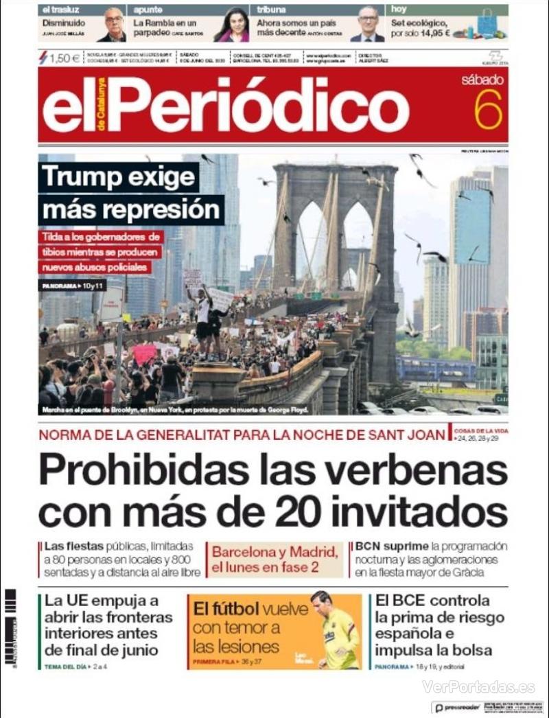 Portada El Periódico 2020-06-07