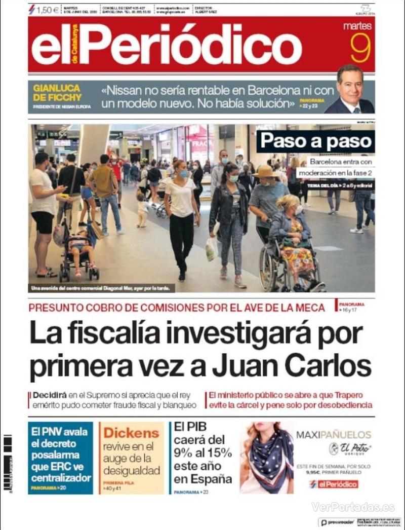 Portada El Periódico 2020-06-10