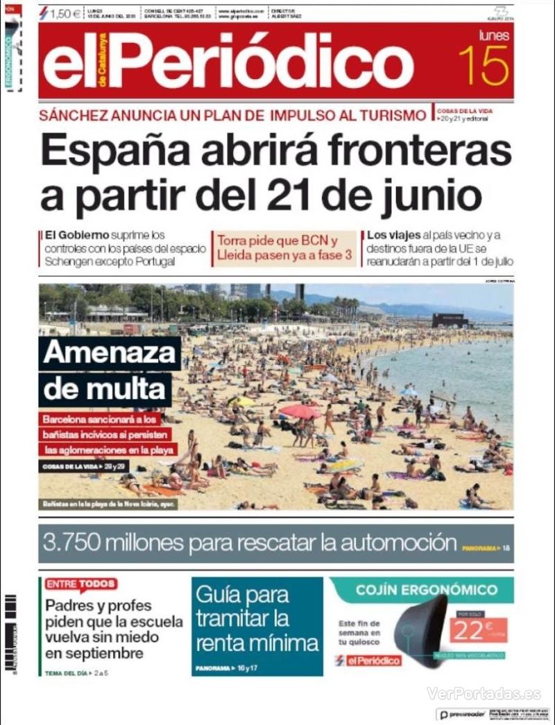 Portada El Periódico 2020-06-16