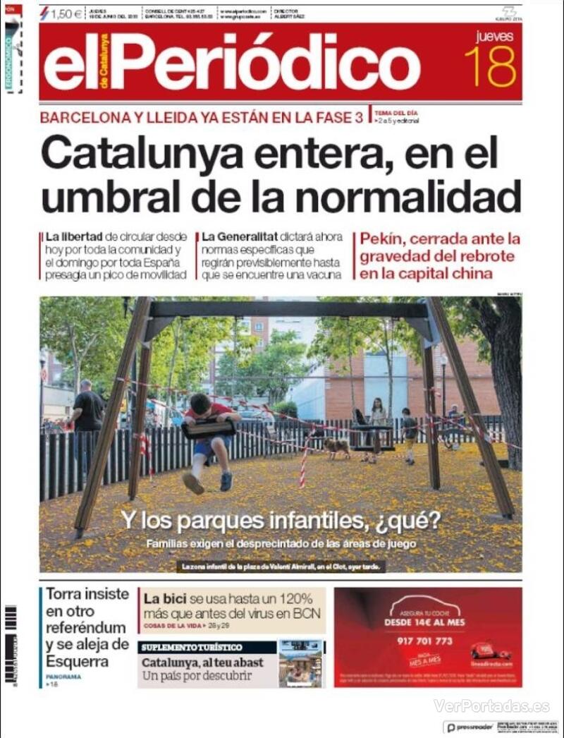 Portada El Periódico 2020-06-19