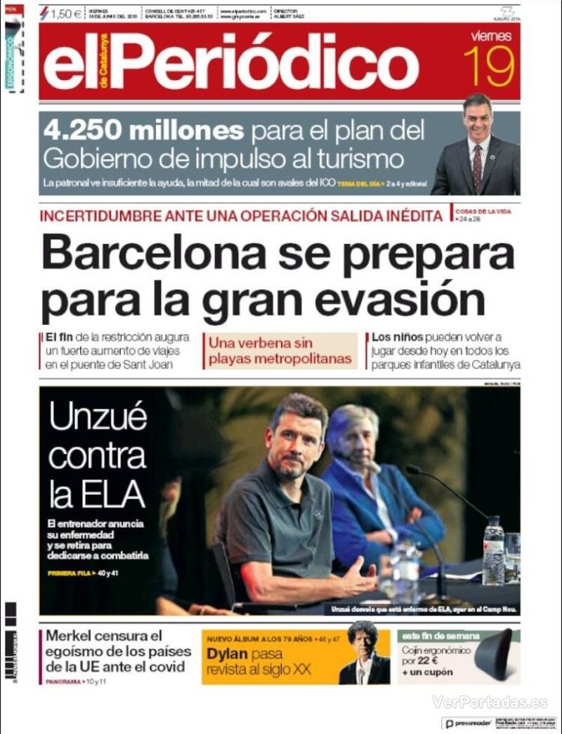 Portada El Periódico 2020-06-20