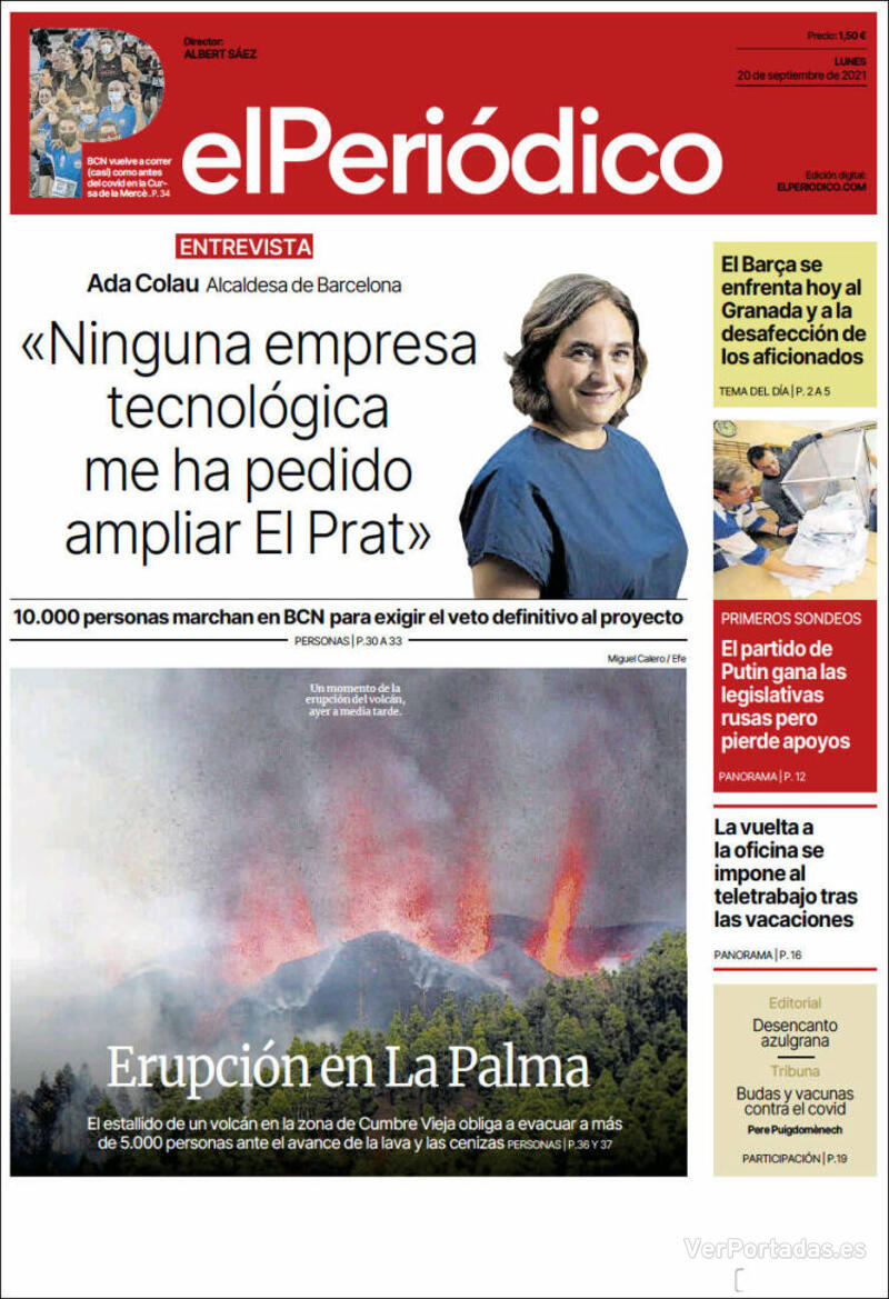 Portada Diario de Sevilla 2021-09-20