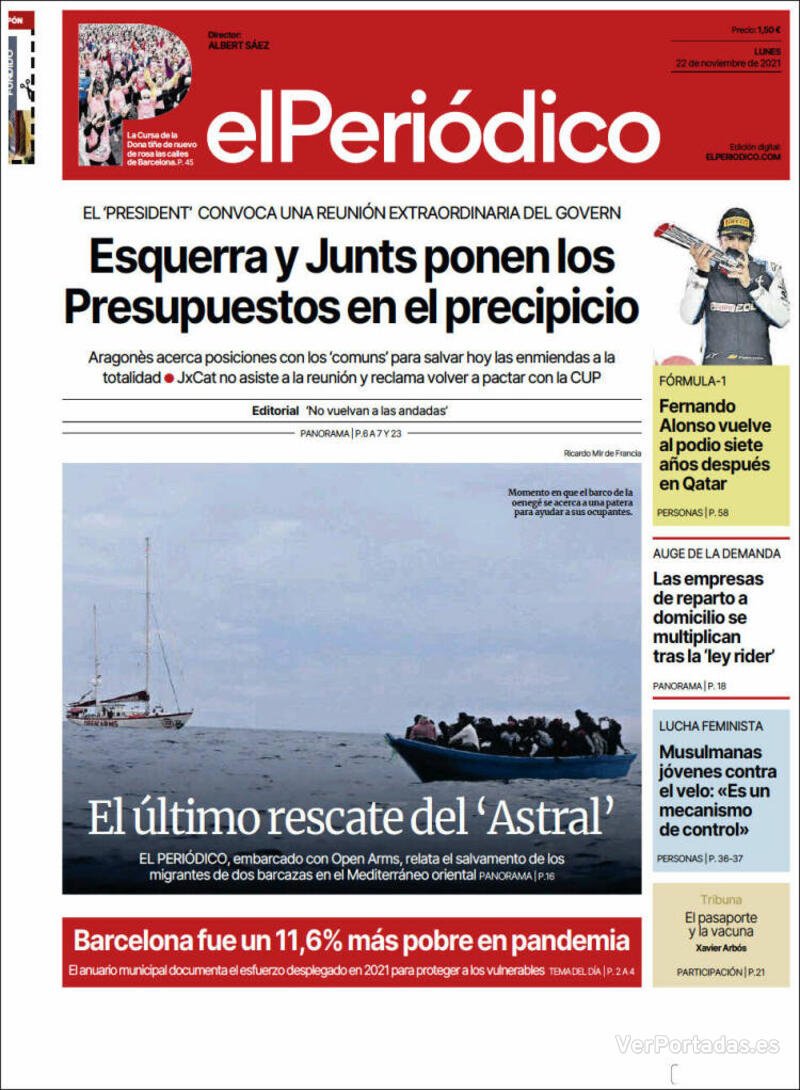 Portada Diario de Sevilla 2021-11-22
