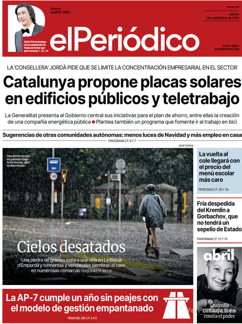 Portada El Periódico 2022-09-02