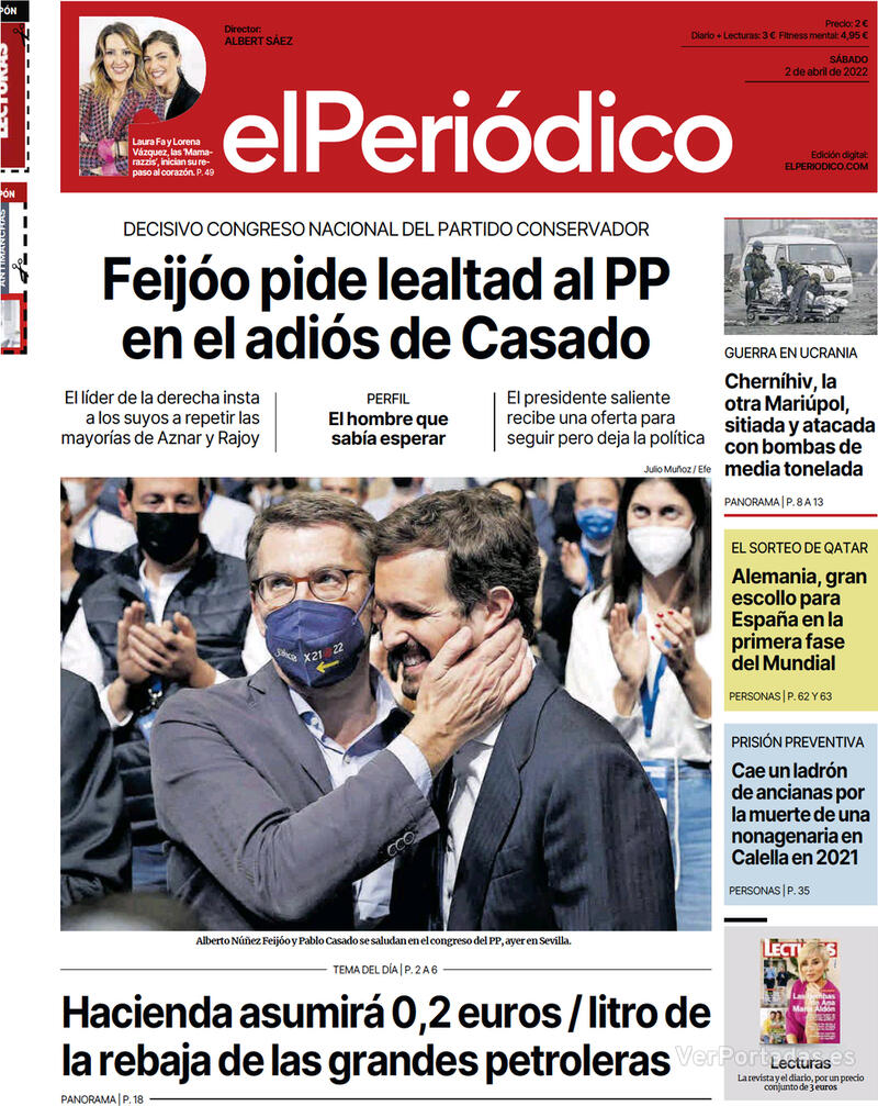 Portada El Periódico 2022-04-03