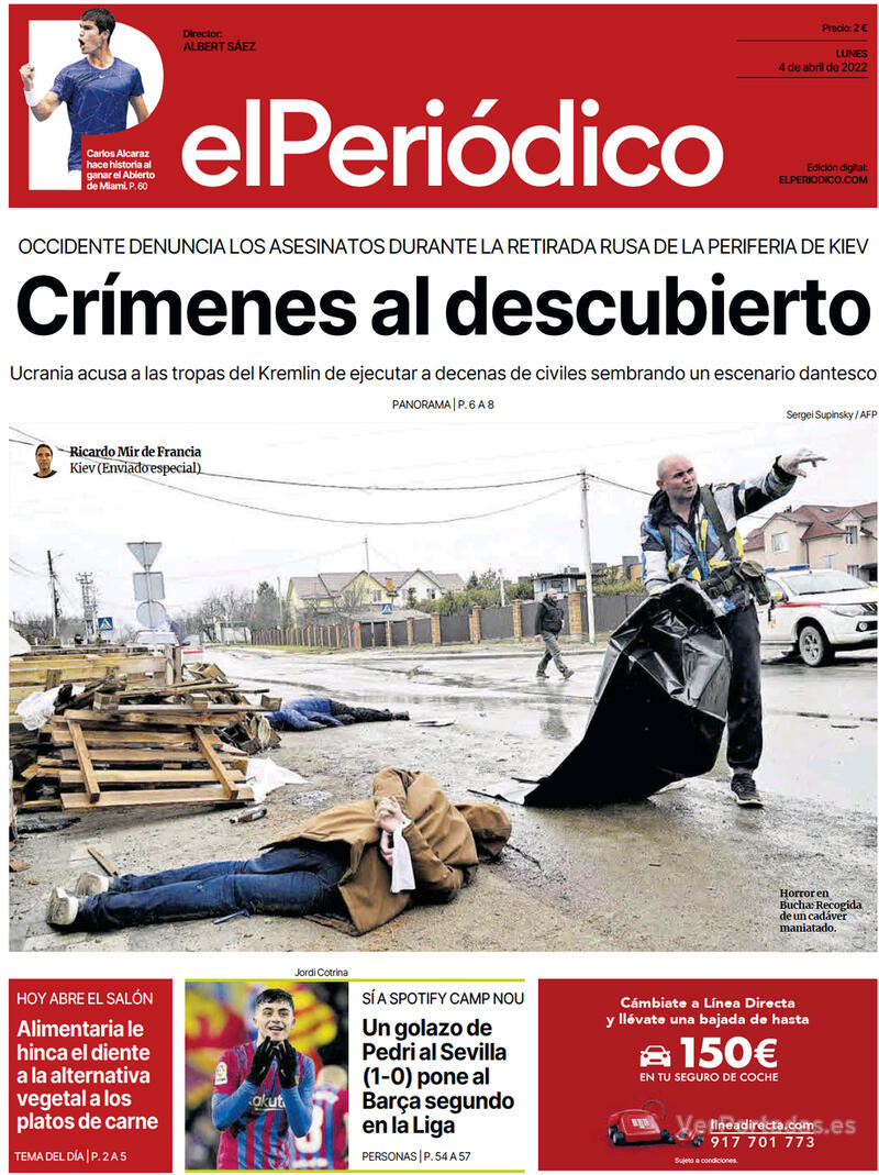 Portada El Periódico 2022-04-05