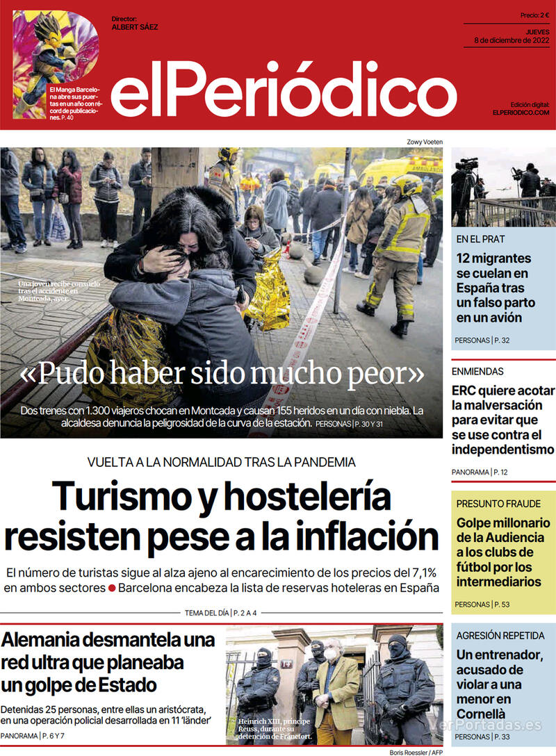 Portada El Periódico 2022-12-09