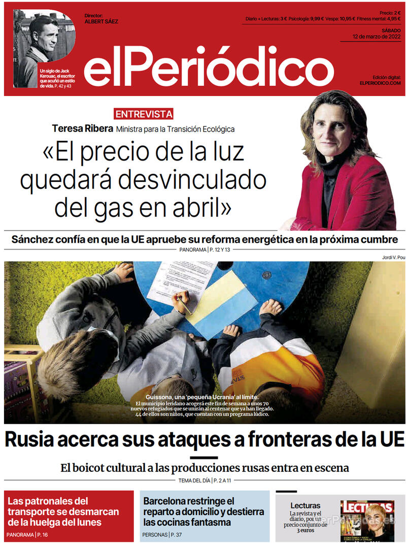 Portada El Periódico 2022-03-13