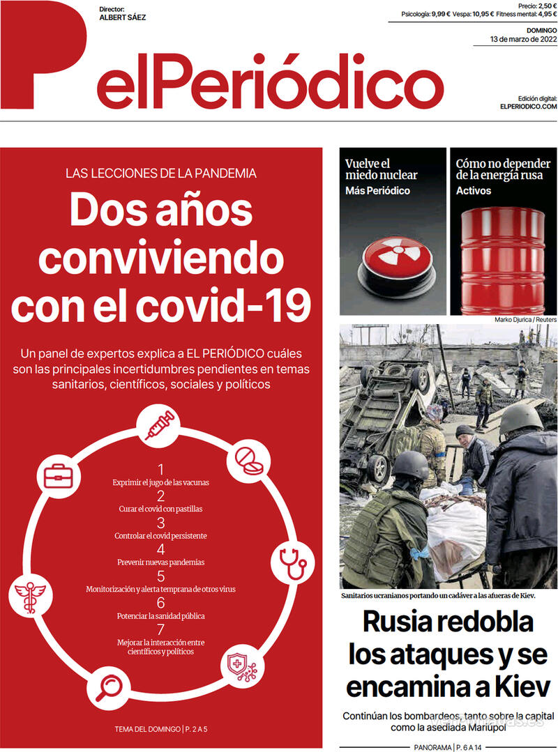 Portada El Periódico 2022-03-14