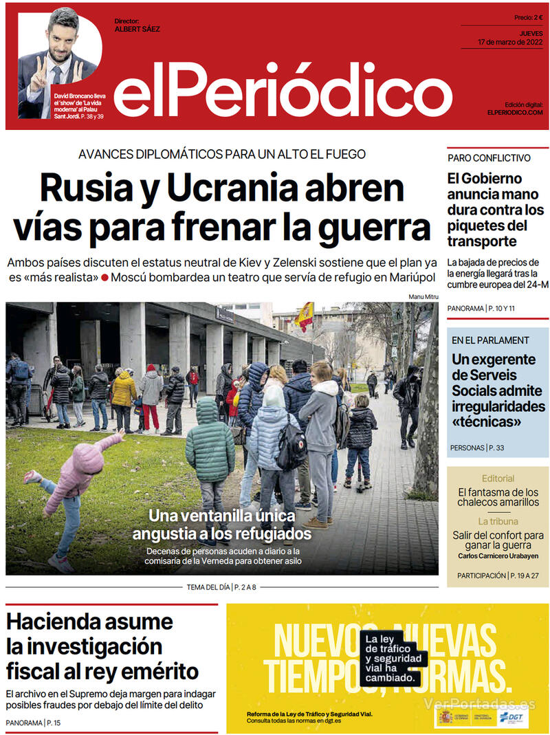 Portada El Periódico 2022-03-18